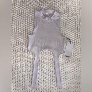 All Yoga Wellness Rib Flaunt Tank - White XS